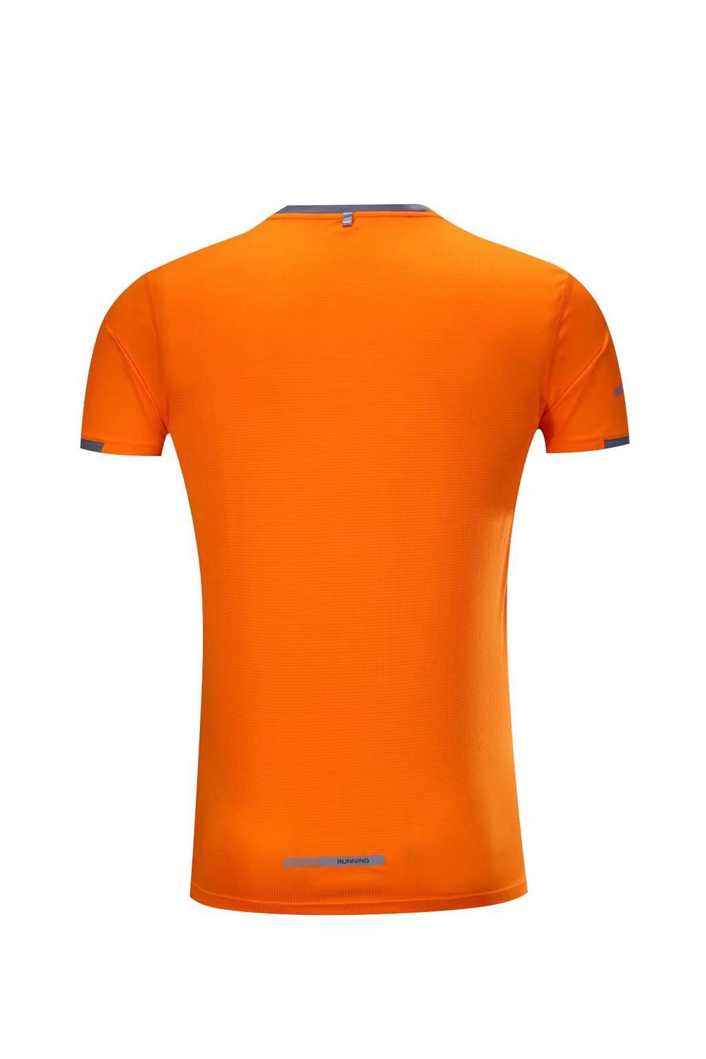 春夏新品 圓領(lǐng)短袖T恤 時(shí)尚運(yùn)動(dòng)文化衫 熒光橙 3D效果圖